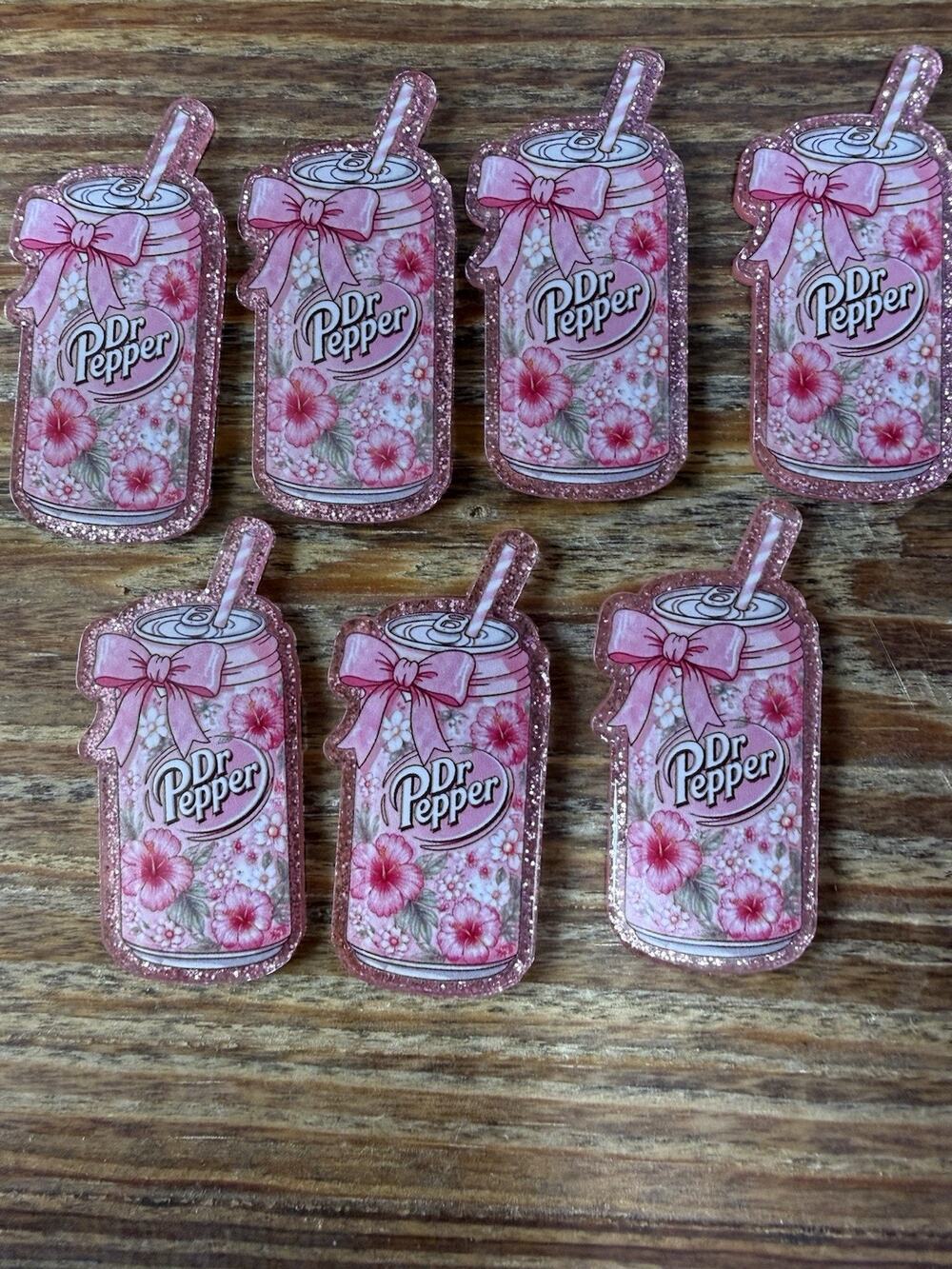 7 Pc Dr Pepper Acrylic Flatbacks